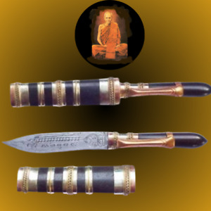 Meed Mor Magic Knife Lp Derm Holy Power Buddha Thai Amulet Dagger Mini Sword