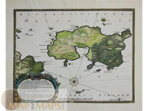 Bj Rk Island Sweden Antique Map Dahlberg 1696