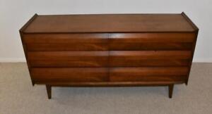 Lane First Edition Walnut Long Chest