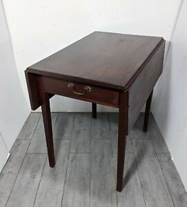 Antique Early 1800s Solid Wood Pembroke Sheraton Federal Shaker Drop Leaf Table