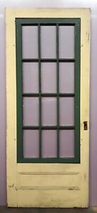 32 X81 Antique Vintage Wood Wooden Storm Screen Exterior Door Window Wavy Glass