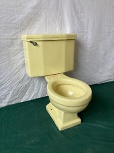 Vtg Mid Century Manchu Yellow Porcelain Toilet Old Standard Bath We Ship 21 24e
