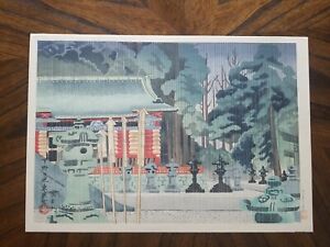 Tomikichiro Tokuriki Nikko Toshogu Shrine Japanese Woodblock Print