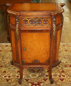  French Louis Xv Style Satinwood Inlaid Nightstand Circa 1920 S