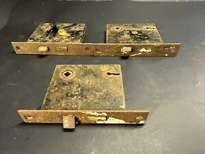 Vintage Lot Of 3 Norwalk Lock Co Skeleton Mortise Door Hardware No Keys