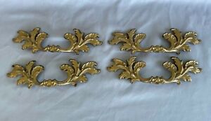 4 French Style Ornate Drawer Pulls Furniture Hardware Reclaimed Bore 3 7 8 