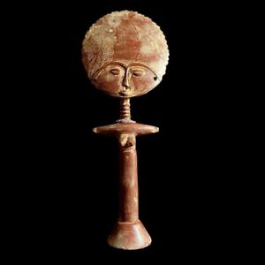 African Figure Tribal Art Wooden Carved Ashanti Akua Ba Fertility Doll 9778