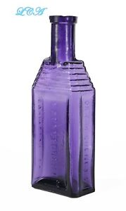 Pure Purple Cathedral Shape Dr Cheney Expectorant Patent Medicine Antique Bottle