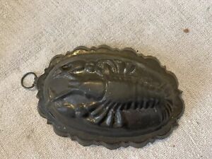 Antique Lobster Tin Pudding Mold