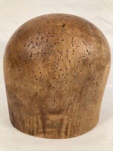 Vintage Antique Wooden Wood Hat Mold Millinery Hat Block Form