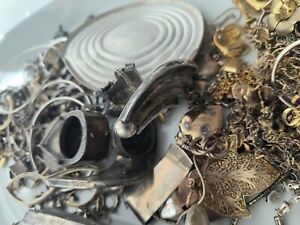 Sterling Silver 925 Scrap Lot 50 Grams Mixed Candlesticks Spoons Jewelry Clean