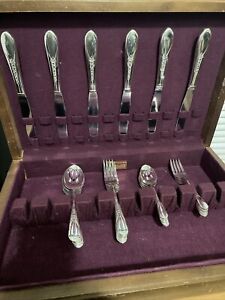 Wm Rogers Mfg Co Priscilla Lady Ann Silverplate Setting For 6 30 Pieces