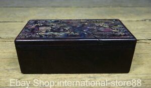 5 6 Chinese Purple Sandalwood Mother Of Pearl Inlay Jewel Jewelry Box Casket