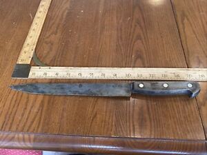 Rare Antique German N Schreiber Son Carbon Steel Carving Knife 10 Long Blade