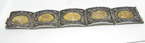 Rare Antique Islamic Ottoman Empire Gold Silver Bracelet Estate Fresh 