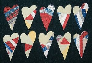 10 Awesome Primitive Antique Cutter Quilt Hearts Scrapbooking 23 75