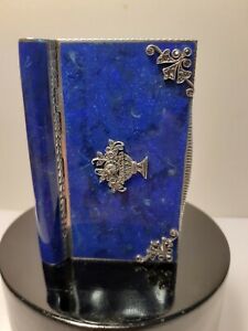 Antique Continental Art Deco Silver 935 Austrian Snuff Box Lapis Lazuli