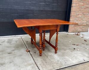Vintage Cushman Colonial Herman Devries Maple Butterfly Dining Table