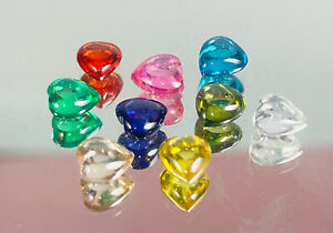 Real 9 Colored Of Naga Eyes Heart Gems Stone Energy Crystal Amulet Heal Lucky