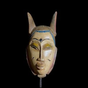 Wood Carved Yaure Guro Mask Liberia Mask Home D Cor Mask Vintage 8580
