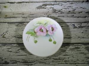 Antique Early 1900 S Regina Ware Small Cabinet Plate Dish Pink Flowers