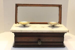 1920s Apothecary Scale Wood Marble South Dakota Food And Drug Department
