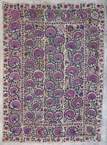 Antique Ura Tube Suzani Embroidery Textile