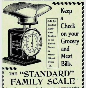 1898 Standard Grocery Weight Scale Store Shop Hardware Original Paper Ad 3429