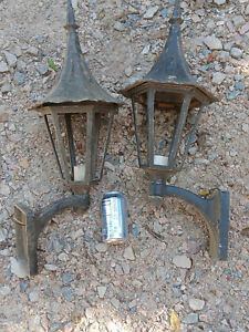 Vintage Cast Porch Lights Sconce Witches Hat