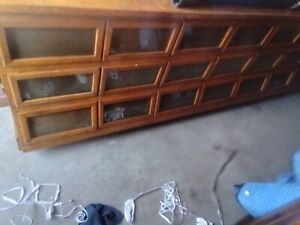 Antique Vintage Country Store Sherer 21 Bin Oak Seed Bean Candy Display Cabinet