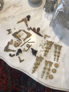 Huge Lot Of Brass Escutcheons And Other Metals And Wood Trims