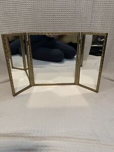 Vintage Trifold Mirror