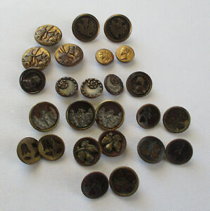 Vintage Assorted Buttons 25 Pieces With Some Sets