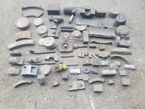 68 Pc Vintage Industrial Wood Foundry Mold Patterns Parts Pieces Steampunk