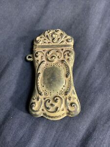 Ornate Sterling Silver Art Nouveau Match Safe Vesta Case 15 Grams