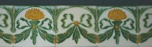 Belgium Antique Art Nouveau Majolica 25 Tile Set C1900