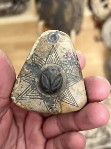 Ojuelos De Jalisco Alien Carved Stone Authentic Aztlan Artifact