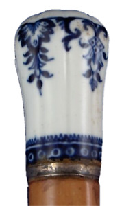 Antique 18thc St Cloud Porcelain Cane Soft Paste Handle Porzellan Griff Stock