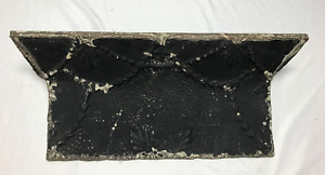 Architectural 2 Foot Destressed Black Reclaimed Tin Mantle Shelf Old 1883 23b