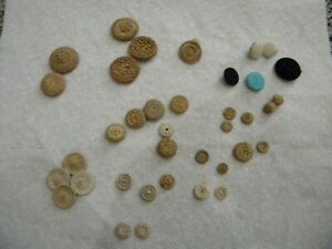 Mixed Lot Of Crochet Style Vintage Antique Buttons