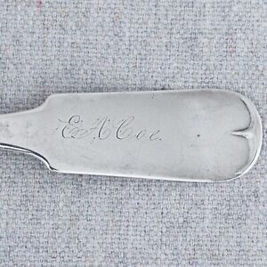 Antique 19th Century Vautrot Gillett Warren Oh Coin Silver Spoon Ea Coe Mono