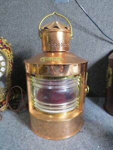 Copper And Brass Marine Lantern Made In Holland