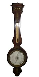 Antique France Barometer Weather Station Barometer Thermometer Signed