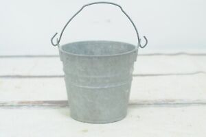Small Size 4 Vintage Bucket Galvanized Bucket Galvanized Metal Pail Galvanized