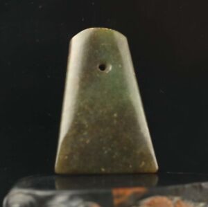 China Old Natural Hetian Jade Hand Carved Statue Of Axe Pendant A2