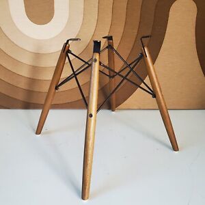 New Solid Oak Wooden Dowel Leg Base For Herman Miller Eames Shell Chair