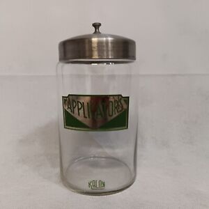 Medical Apothecary Jar With Lid Applicators Kalon By Profex Green Gold