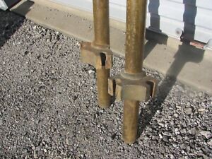 Antique Vintage Cast Iron Brass Bed Tapered Drop In Post Brackets One Bracket 