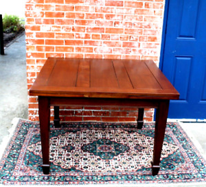 Antique English Mahogany Wood Edwardian Draw Leaf Kitchen Table Dining Table