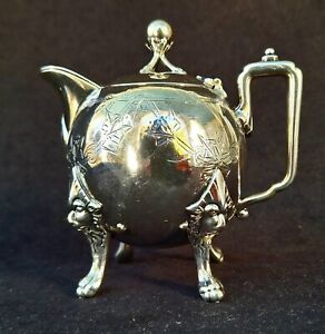 Starr Marcus Nyc Wolfhead Creamer Vintage Silverplate Excellent Condition